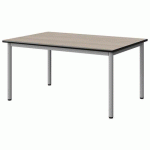 TABLE MALIBU 120X80 T3 4P STRA ACACIA/NOIR GRIS 9006