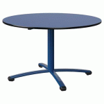 TABLE MALIBU Ø 120 T5 PC STRA ANTIB BLEU U525/NOIR BLEU 5005