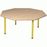 TABLE MATERNELLE OCTOGONALE 4 PIEDS TUBE LISE