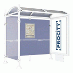 ABRI BUS PROVINCE 2.50 M CAISSON 1 BARDAGE AGORA BLANC 9010 - PROCITY