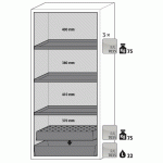 ARMOIRE SÉCURITÉ S-PHOENIX-90 S90.196.090.FWAS JAUNE - MANUTAN COLLECTIVITÉS