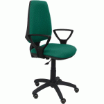 CHAISE ELCHE CP BRAS FIXE ROUE PARQUET - VERT ÉMERAUDE