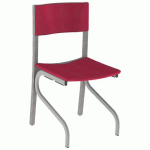 CHAISE ELSA ASS/DOS GINKGO PIVOINE STR BOIS GRIS MÉTAL 9006 - MOBIDECOR