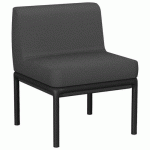 CHAUFFEUSE DROITE LOTUA TISSU 100% POLYESTER ANTHRACITE - SOKOA