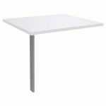 EXTENSION AERIS 60 X 80 CM BLANC PERLE/GRIS ALUMINIUM - BUROCEAN