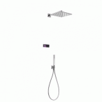 KIT DE DOUCHE THERMOSTATIQUE ÉLECTRONIQUE ET ENCASTRÉ SHOWER TECHNOLOGY AVEC CONTRÔLE ÉLECTRONIQUE COMPRIS (NOIR) - TRES 0928856