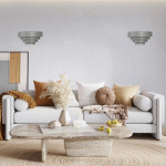 LUMINEX APPLIQUE LEVIN AVEC ABAT-JOUR EN ACIER, GRISE