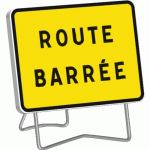 PANNEAU DE SIGNALISATION KC1 "ROUTE BARRÉE" RÉTRORÉFLÉCHISSANT - 800X600 MM TALIAPLAST