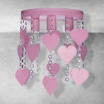 EKO-LIGHT PLAFONNIER CORAZON ROSE AVEC CŒURS