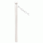 POTELET PROVINCE Ø76 MM CHAINES 1 ANNEAU BOULE BLANC 9010 - PROCITY