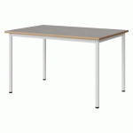 TABLE MALIBU 120X80 T5 4P STRA ALAISÉ BÉTON F186/BLC 9016