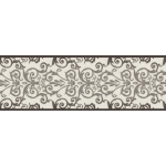 A.S.CREATIONS - FRISE PAPIER PEINT NOIRE ET BLANCHE | FRISE TAPISSERIE BAROQUE POUR COULOIR | FRISE MURALE CHIC DE DESIGNER POUR CHAMBRE ADULTE