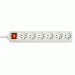 LINDY MULTIPRISE 6 PRISES FR AVEC INTERRUPTEUR, BLANC