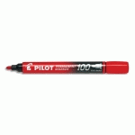 MARQUEUR PERMANENT MARKER 100 POINTE CONIQUE FINE ENCRE ROUGE - LOT DE 15