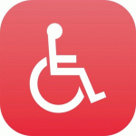 PLAQUE EN DRAPEAU PLEXI - PMR - ROUGE