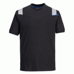 PORTWEST FR712 WX3 T-SHIRT RÉSISTANT À LA FLAMME NOIR - TAILLE XL