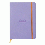 RHODIARAMA CARNET SOUPLE A5 160 PAGES DOT PAPIER IVOIRE 90G FERMETURE ÉLASTIQUE - IRIS - LOT DE 2