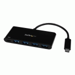 STARTECH.COM 4 PORT USB C HUB WITH 4 USB TYPE-A PORTS (USB 3.0 SUPERSPEED 5GBPS), 60W POWER DELIVERY PASSTHROUGH CHARGING, USB 3.1 GEN 1/USB 3.2 GEN 1 LAPTOP HUB ADAPTER, MACBOOK, DELL - WINDOWS/MACOS/LINUX (HB30C4AFPD) - CONCENTRATEUR (HUB) - 4 PORTS