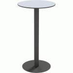 TABLE D'EXTÉRIEUR CROSS RONDE Ø60CM H110CM - PLATEAU GRIS - PAPERFLOW