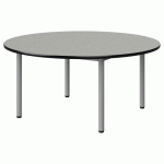 TABLE MALIBU Ø120 T2 4P STRA ISOSON GRIS 1400/NOIR GRIS 9006