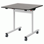 TABLE MALIBU RAB 80X80 T6 DL ST ANTIB BÉTON F186/NO BLC 9016