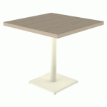 TABLE MENORCA 80X80 T6 ÉP. 40 MM STRAT ABS CHÊNE B./1013 - MOBIDECOR