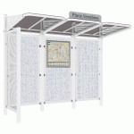 ABRI BUS CONVIVIALE 3 M ACIER BARDAGE GAUCHE BLANC 9010 - PROCITY