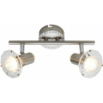 SPOT LED PLAFONNIER PLAFONNIER CRISTAL ORIENTABLE, 2 FLAMMES L 26 CM SALON SALLE À MANGER SPOT CHAMBRE