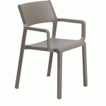 FAUTEUIL POLYPROPYLÈNE TRILL TAUPE - STAMP