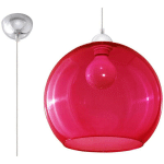 ROUGE CLAIR PENDENTIF BALL L: 30, B: 30 H: 80, E27, DIMMABLE