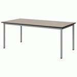 TABLE MALIBU 160X80 T4 4P STRA ACACIA/NOIR GRIS 9006
