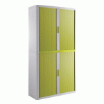 ARMOIRE EASY OFFICE HAUTEUR 204 CM CORPS BLANC RIDEAUX COLORIS VERT - MANUTAN COLLECTIVITÉS