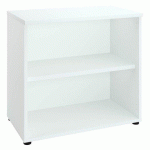 BIBLIOTHÈQUE HAUTEUR BUREAU ECLA H 75 X L 80 CM - BLANC