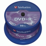 DVD+R- 16X MATT SILVER- LOT DE 50 47 GO SPINDLE - VERBATIM