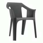 FAUTEUILS COOL POLYPROPYLÈNE - GRIS FONCÉ - GARBAR