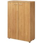 MEUBLE MI-HAUT PORTES BATTANTES  - L.80 X 35 X H. 120 CM - FINITION AULNE