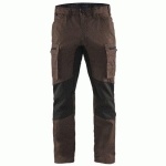 PANTALON DE TRAVAIL SERVICES STRETCH MARRON/NOIR TAILLE 54 - BLAKLADER