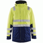 PARKA HAUTE-VISIBILITÉ JAUNE FLUORESCENT/MARINE TAILLE 4XL - MANUTAN COLLECTIVITÉS