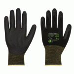 PORTWEST AP10 NPR15 GANTS BAMBOU MOUSSE DE NITRILE - NOIR - LOT DE 12 PAIRES - TAILLE XS