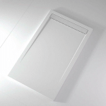 RECEVEUR DE DOUCHE 80X110 CM EXTRA PLAT CLEVER EN RÉSINE SURFACE ARDOISÉE BLANC - BLANC