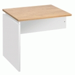 RETOUR BUREAU SUSPENDU RÉGLABLE EN HAUTEUR PLATEAU CHÊNE CLAIR L 80 X P 60 CM INTUITIV