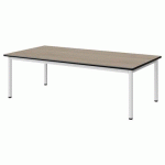 TABLE MALIBU 160X80 T1 4P ST ANTIB CHÊNE 1146/NOIR BLC 9016