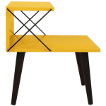 TABLE DE CHEVET, 100% AGGLOMÉRÉ MÉLAMINÉ, COULEUR JAUNE