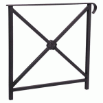 BARRIÈRE HÉRITAGE ROSACE 80 CM SIMPLE CROSSE - NOIR 9005 - PROCITY