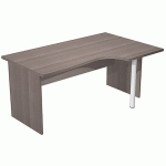 BUREAU RETOUR DROIT PIEDS PANNEAUX FAST 160 CM - FRÊNE