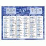 CALENDRIER SEMESTRIEL MURAL ANNÉE 2026 - 13,5 X 17,5 CM - BLEU