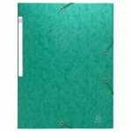 CHEMISES À ÉLASTIQUES CARTE LUSTRÉE 3 RABATS MONOBLOC - VERT - LOT DE 50