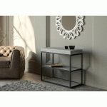 CONSOLE EXTENSIBLE 90X40/300 CM PLANO CEMENTO STRUCTURE ANTHRACITE