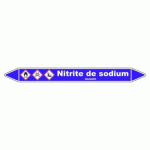 LOT DE 3 - MARQUEUR TUYAUTERIE - NITRITE DE SODIUM - VINYLE LAMINÉ 355 X 37 MM