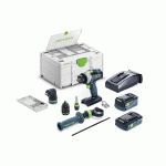 PERCEUSE-VISSEUSE À PERCUSSION 18V QUADRIVE TPC 18/4 5,0/4,0 I-SET AVEC 2X BATTERIES + CHARGEUR EN COFFRET SYSTAINER³ DF M 187 - FESTOOL - 577621